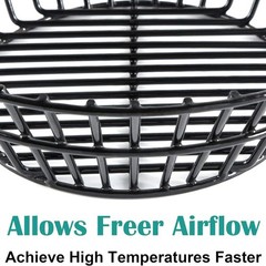 Charcoal Ash Basket for Kamado Classic, Pit Boss… Heavy Duty Porcelain Steel