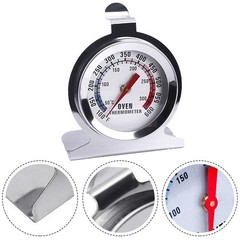 Long lasting Stainless Steel Oven Thermometer with Hook and Panel Design