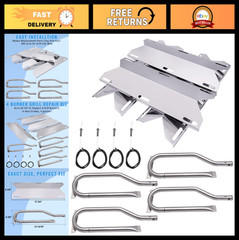 Grill Parts Kit for Gas Grills – Burners, Heat Plates, Igniters & Tent Shields