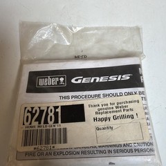 Weber Grill Part 62781 – HDWE Mfld Genesis 300 Series 2011, New In Sealed Bag