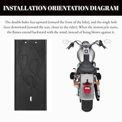 PU Leather Gas Tank Panel Bib for Harley Softail FLSTF 2000-2017, For Black
