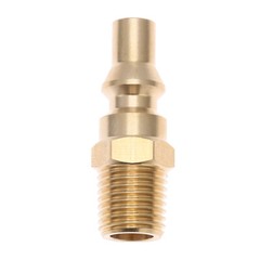 Quick-Connect Fitting Gas Propane Brass Adapter 1/4″ NPT x Full Flow Male Plug