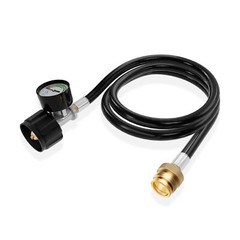 5 Feet Propane Hose Adapter with Propane Tank Gauge for QCC1/Type1 Tank