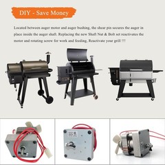 Durable Auger Motor Shaft Nut & Bolt Replacement Set – Fits Most Pellet Grills