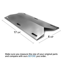 Hongso 17 3/4″ Stainless Steel Plates, Grill Heat Shield for 4-Pack, Silver