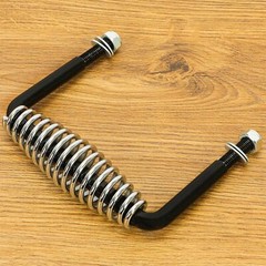 6″ BBQ Smoker Spring Handle w/Mounting Bracket Grill Wood Stove Replacement