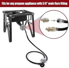 Universal 2 FT LP Gas Grill Regulator & Hose, Fits Most Grills & Fire Pits, QCC1