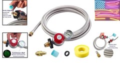 12FT High Pressure Propane Regulator with Hose, Adjustable 0-30 PSI Regulator…