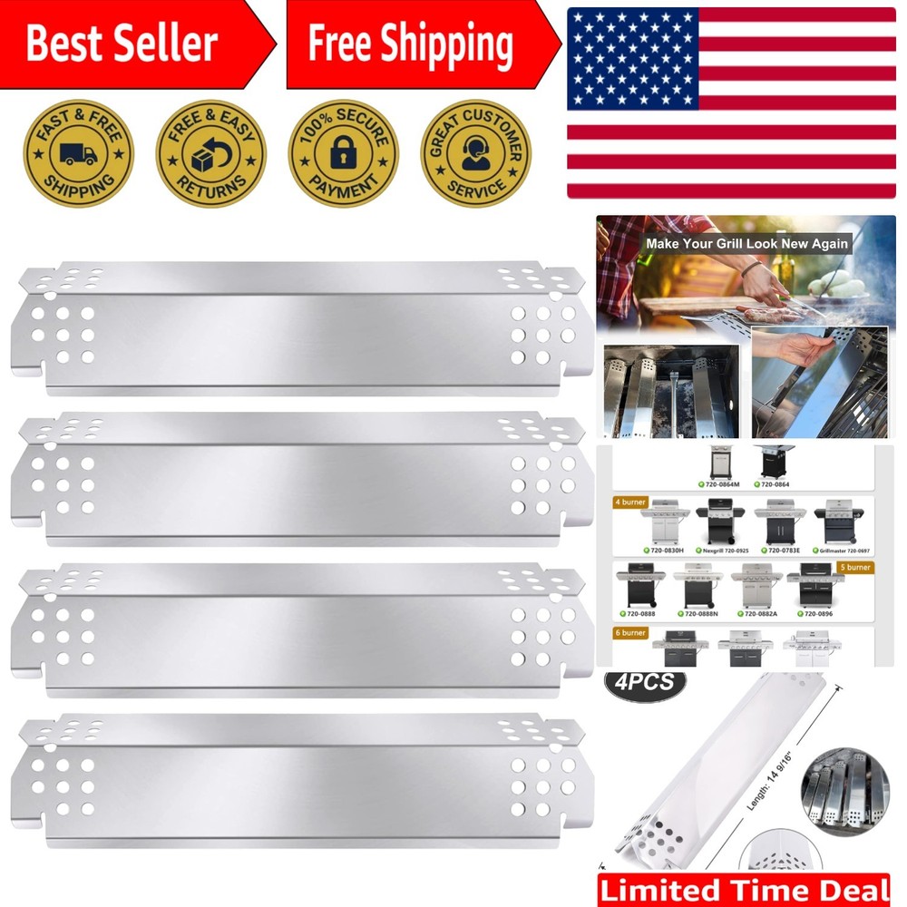 Stainless Steel Grill Heat Tent Set for Nexgrill 720-0830H Models