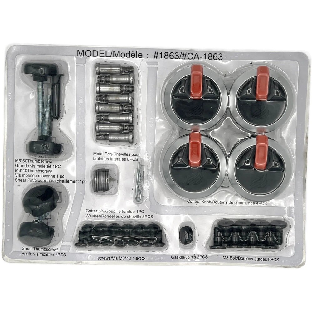 1863 Griddle Hardware and Knob Kit