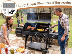 Grill Replacement Parts for Oklahoma Joe’S Longhorn Combo 3 Burner Charcoal/Gas