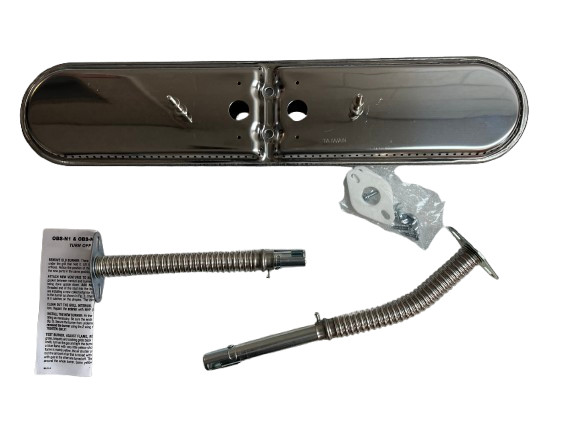 MHP Gas Grill Dual Small Oval SS Burner w/Two Adjustable Tubes 19″ x 4″