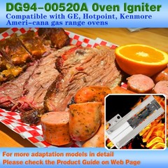 2-Pack Igniter for Samsung Gas Range Models NX58H5600SS, NX58F5500SS, NX58K9500W