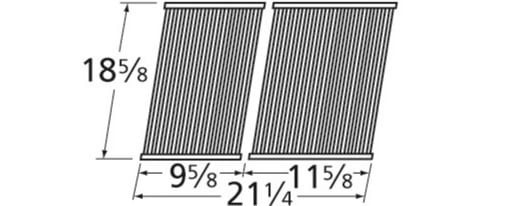 Music City Metals Grill Part # 529S2 – Grid, Ss Tubes, 18.625 X 21.25; Centro