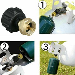 Propane Refill Adapter Lp Gas 1 Lb Cylinder Tank Coupler Heater 100% Brass