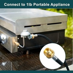 18FT Propane Hose Adapter 1lb Appliance to 5-100lb Tank BBQ Grill Heater
