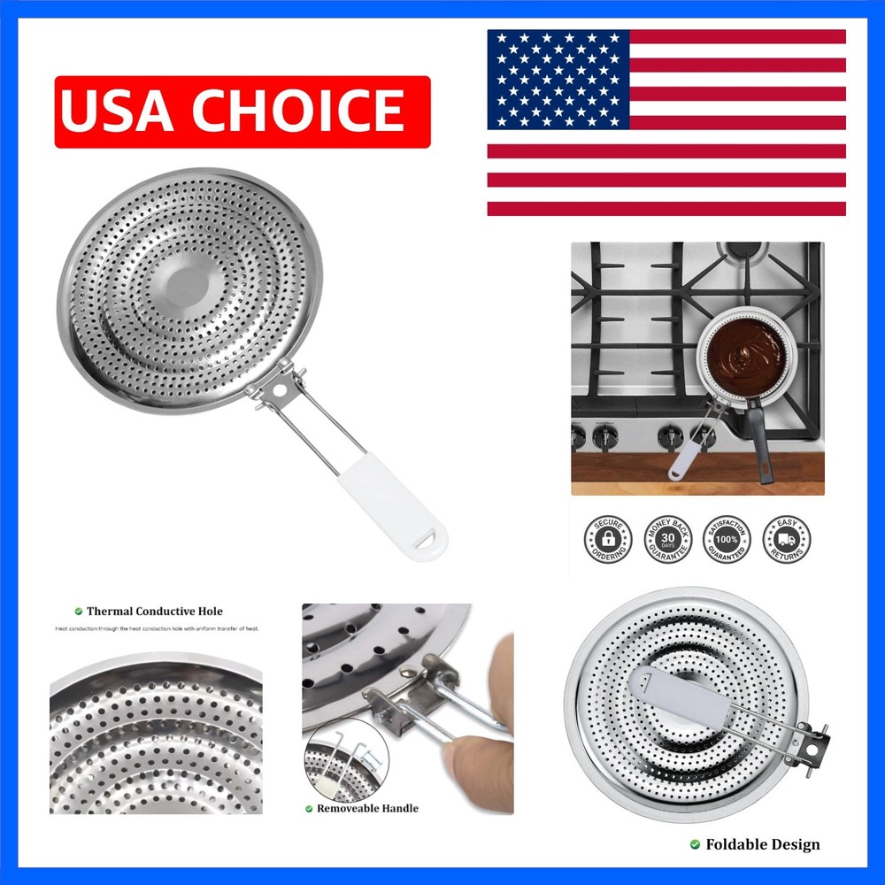 for Gas and Electric Stove – Even Heat Distribution Induction Cooktop Adapter…