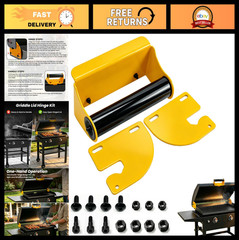 Grill Handle & Hinge Kit for 28″, 36″, 44″ Griddles – No Drill, Powder-Coated St