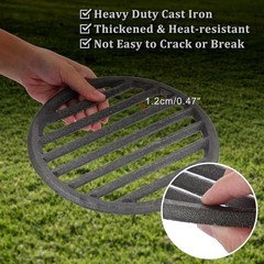Durable 9 Inch Cast Iron Fire Grate for BBQ and Fireplace – Easy Clean Design