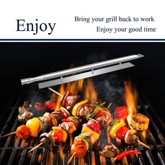 2pc Stainless Steel BBQ Gas Grill Burner Tubes Replacement for 30″ & 41″ Grills