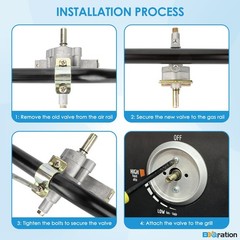 Griddle Burner Valve for Blackstone 28 Inch 1517 1853 1605 1839 1856, Parts f…