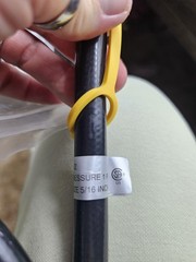 Gas Pipe Hose Model YG002 Size 5/16 Inch Maximum Pressure 1 PSIG