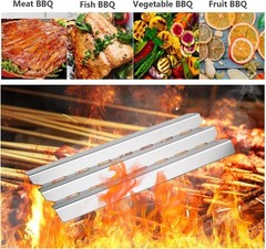 Grill Replacement Kit for Broil King Baron Stainless Steel Heat Plates Burners