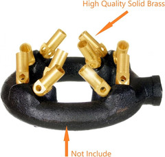 6Pcs Propane Natural Gas Burner Jet Brass Nozzles Propane Burner Head Sparyer fo