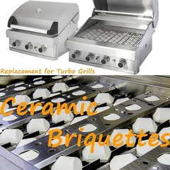 Turbo/Nexgrill Gas Grill Ceramic Briquettes, Set of 100 pcs