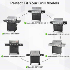 5 Pack Grill Replacement Part Porcelain Steel Heat Plates for Backyard Dyna-glo