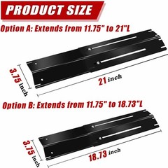 3PCS Universal Adjustable Grill Heat Plates Heat Tents Covers for Gas Grill