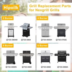 Hipoilk Grill Replacement Parts for Nexgrill 2 Burner 2-Burner, 2 Kit