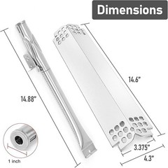 Grill Replacement Parts for 4 Burner Nexgrill: Burners, Heat Plates, Ignitors