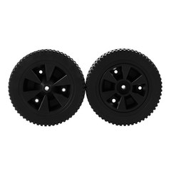G437-0037-W1 Grill Wheels Replacement Parts for 7 inches, Black Blow Molded