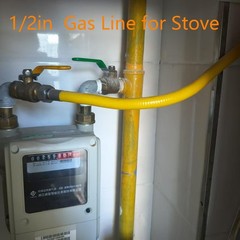 Thoupets 100Ft 1/2 Csst Gas Line 1/2In Natural Flexible Gas Line 2 Male Adapter