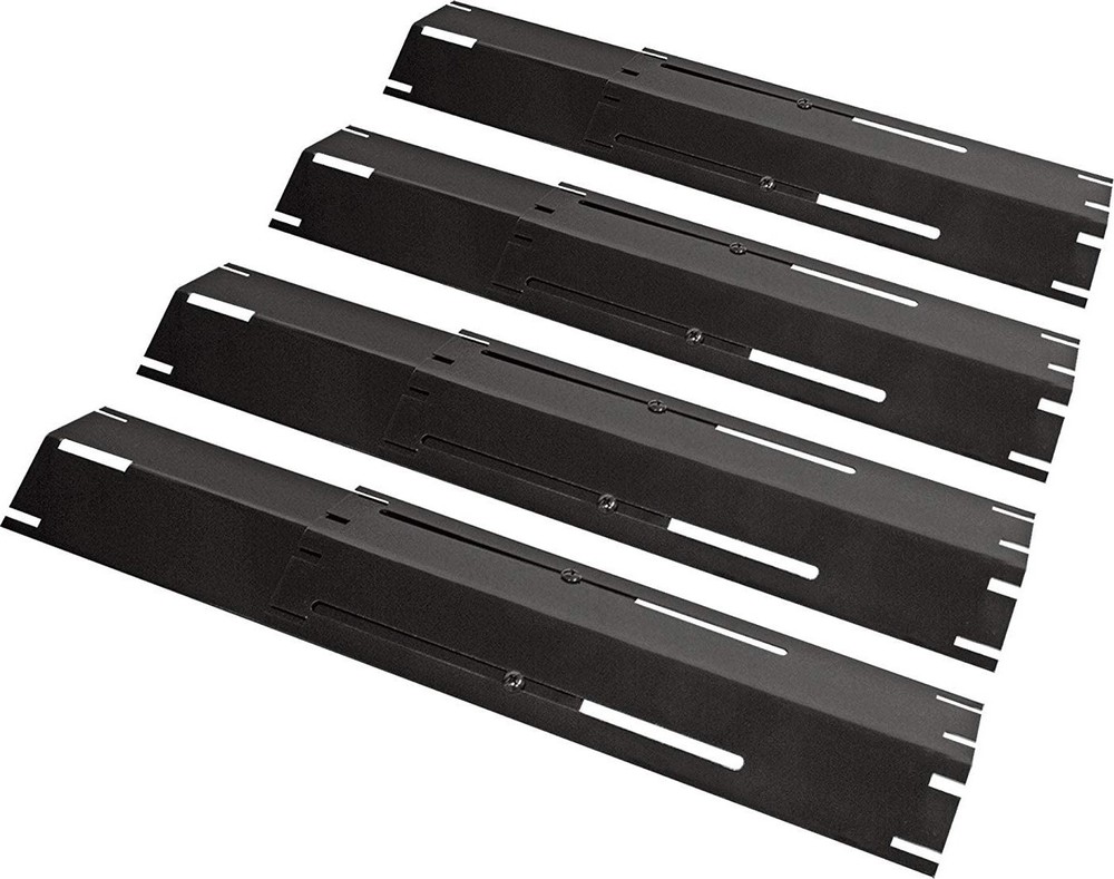 4 Pack Grill Heat Plates Adjustable 11.75-21″ Burner Covers Flame Tamers