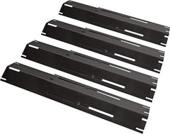 4 Pack Grill Heat Plates Adjustable 11.75-21″ Burner Covers Flame Tamers