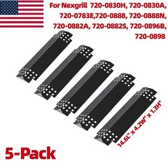 5xP Replacement Heat Plates for Nexgrill Grill 720-0830H 720-0882 720-0896 14.6″