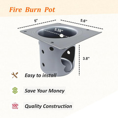 Fire Burn Pot for Pit Boss Pro 1150 1160 1600 PB1150PS2 PB1150PS3 Pellet Grills