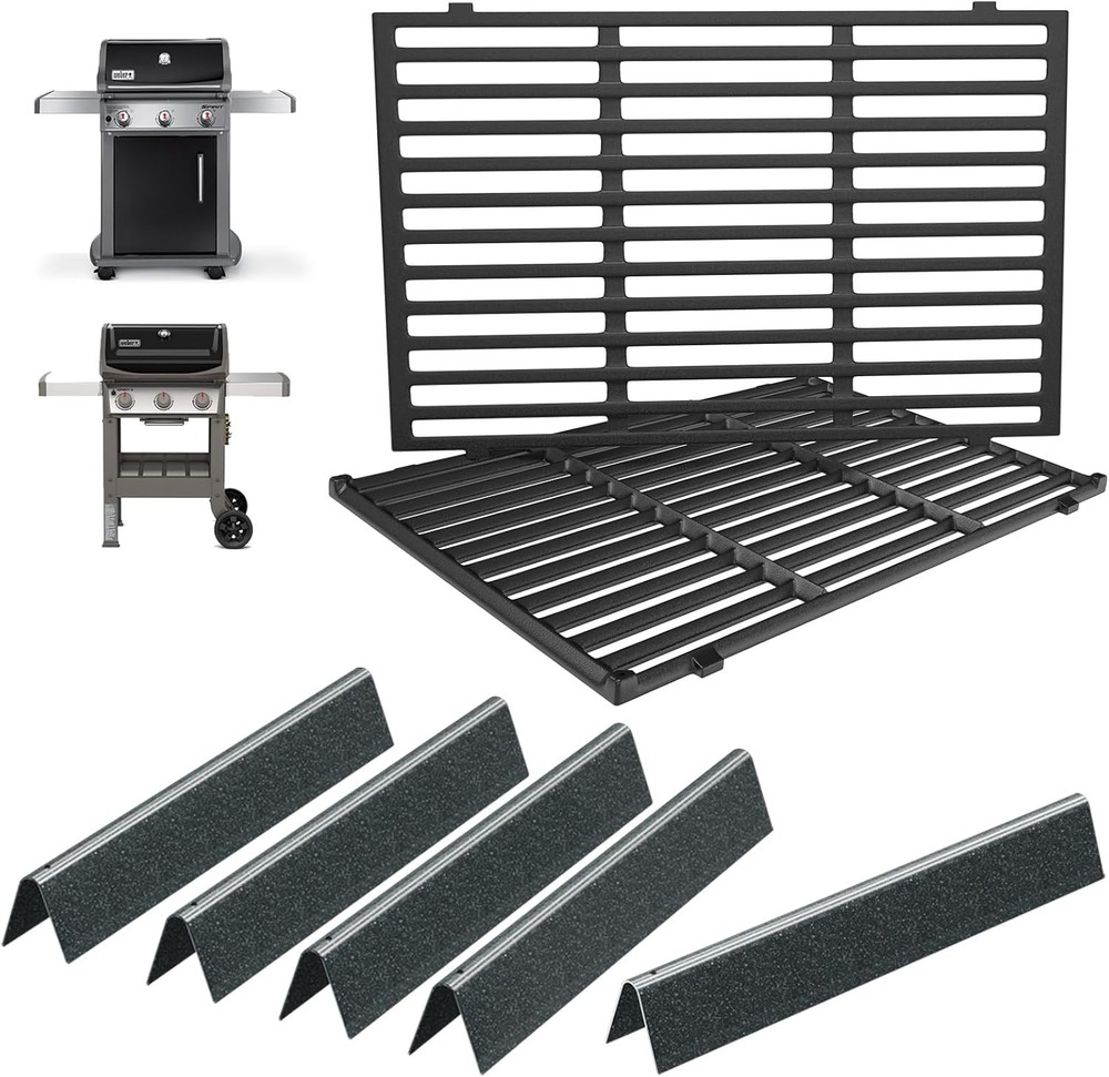 Spirit E-310 Grill Parts 7638 Grill Grates 7636 Flavorizer Bars for Weber Spirit