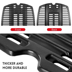 17″ x 12.7″ Cast Iron Grill Grates for Weber Q100 Q1200 Gas Grills – 2PCS Replac