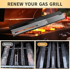Universal Grill , Adjustable Heat Shield Tent, Burner Covers, Flame Tamer for…