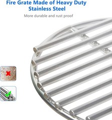 6.5″ BBQ High Heat Stainless Steel Charcoal Fire Grate Fits For Medium (6 1/2”)