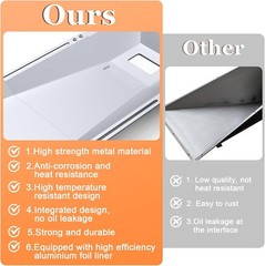 Grease Tray with Catch Pan Adjustable Universal Drip Pan for Dyna Glo, Nexgrill,