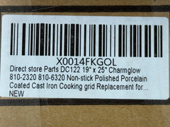 Parts DC122 19″ X 25″ Charmglow 810-2320 810-6320 Non-Stick Polished Porcelain
