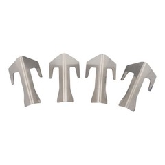 4 Pack Stainless Steel BBQ Pan Gasket Brackets for For firebox and for kettle