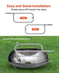 Vevor Grill Burner Tube For Weber Q200 Q220 Q2000 Q2200 Q2400 20.5 Inch 304