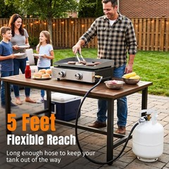 Blackstone 17″&22″ Propane Hose Adapter 5FT Regulator 90° Degree Elbow