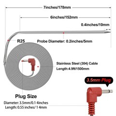 59IN 2-Pack Replacement Meat Probe for Pit Boss Pellet Grills and RED