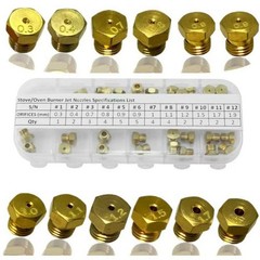 Propane LPG Brass Burner Nozzle Conversion Kit (36Pcs) – M6x0.75 mm Gas3441